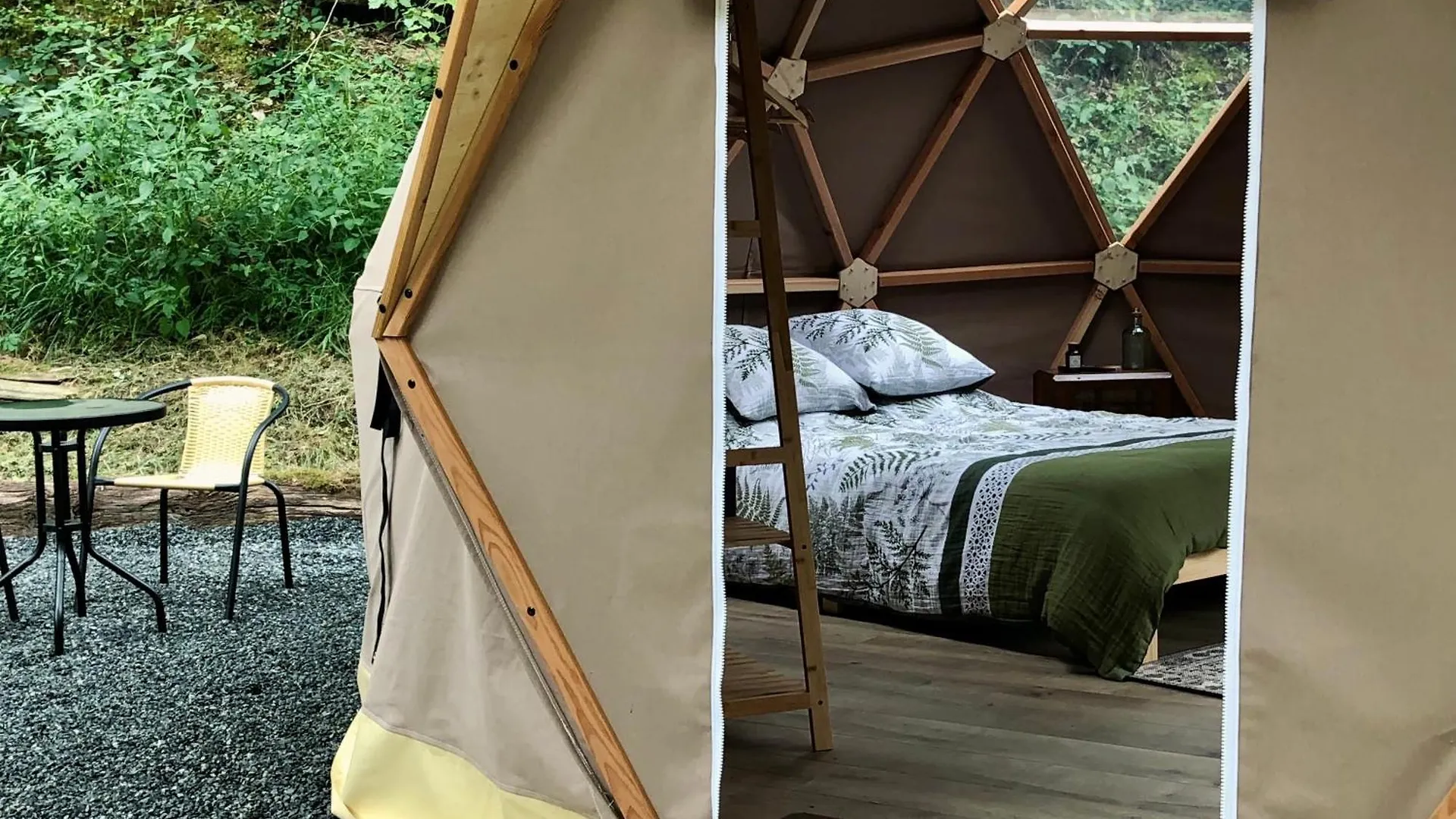 Luxe tent Petite Fugue Hotel Cransac